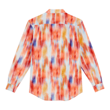 Load image into Gallery viewer, Women Cotton and Silk Shirt Ikat Flowers
