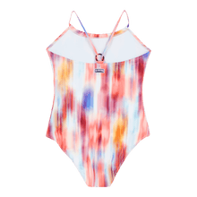 Load image into Gallery viewer, Girls One-piece Swimsuit Ikat Flowers
