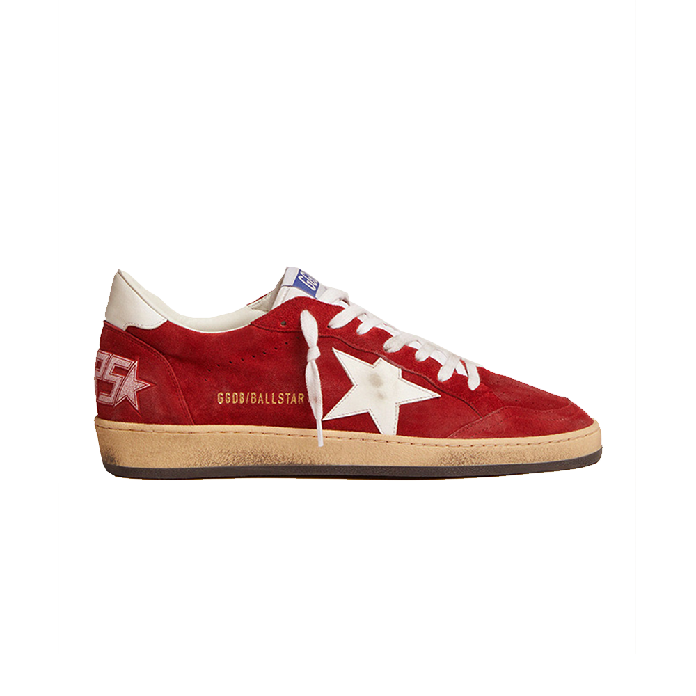 Golden Goose Ball Star Suede Spur Leather Star Red Men GMF00117.F002588.40410