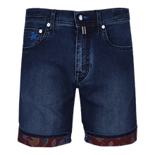 Load image into Gallery viewer, Men 5-pockets denim bermuda shorts mosaïque
