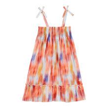 Load image into Gallery viewer, Girls Cotton Dress Ikat Flowers
