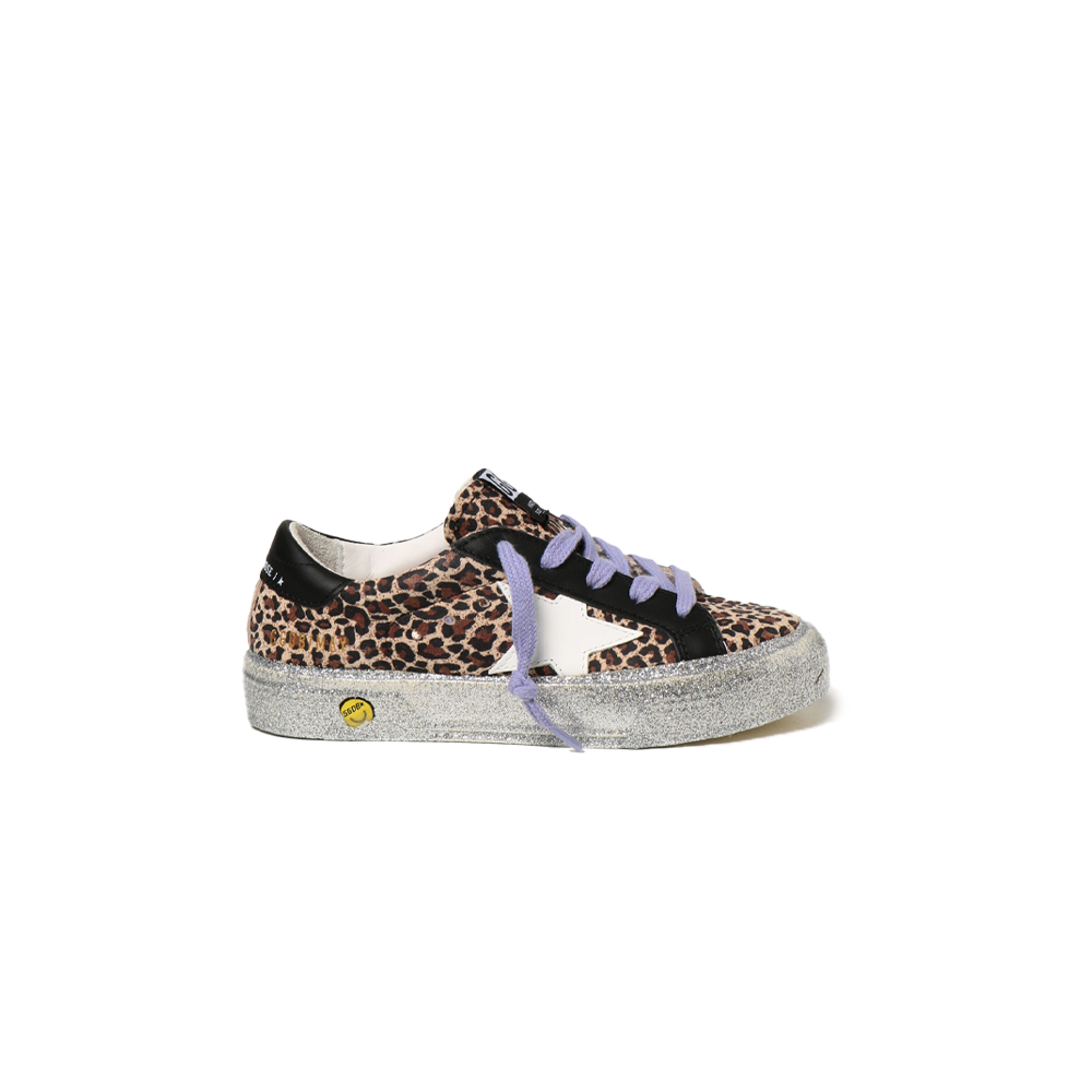 Golden Goose May Suede Upper Leather Leopard Kids GYF00112.F002117.80302
