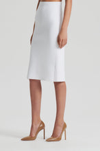 Load image into Gallery viewer, Crepe Knit Pencil Skirt White
