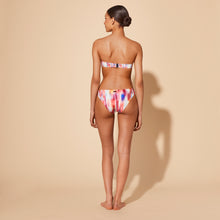 Load image into Gallery viewer, Women Midi brief Bikini Bottom Ikat Flowers
