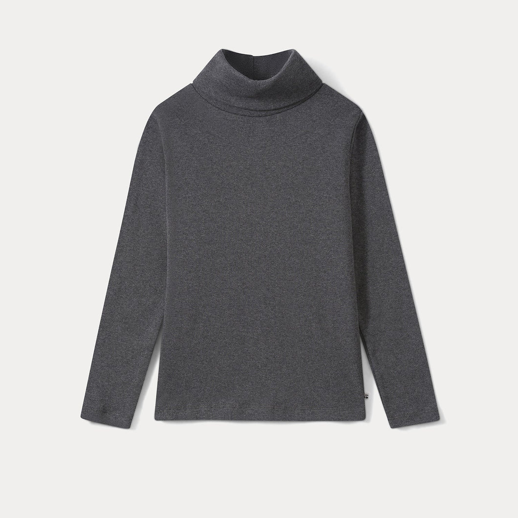 thin turtleneck sweater dark heathered gray