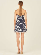 Load image into Gallery viewer, Ballerina Dress Navy Embroidered
