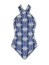 Load image into Gallery viewer, Alisha One Piece Navy Embroidered
