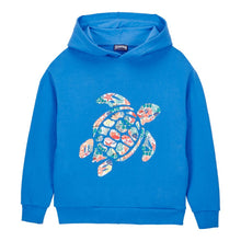 Load image into Gallery viewer, Hoodie Sweatshirt Turtle printed Fonds Marins Multicolores
