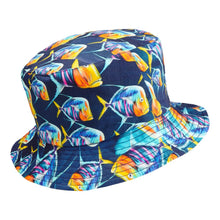 Load image into Gallery viewer, Linen Bucket Hat Piranhas
