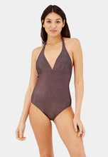 Load image into Gallery viewer, Halter One-Piece Swimsuit Changeant Shiny
