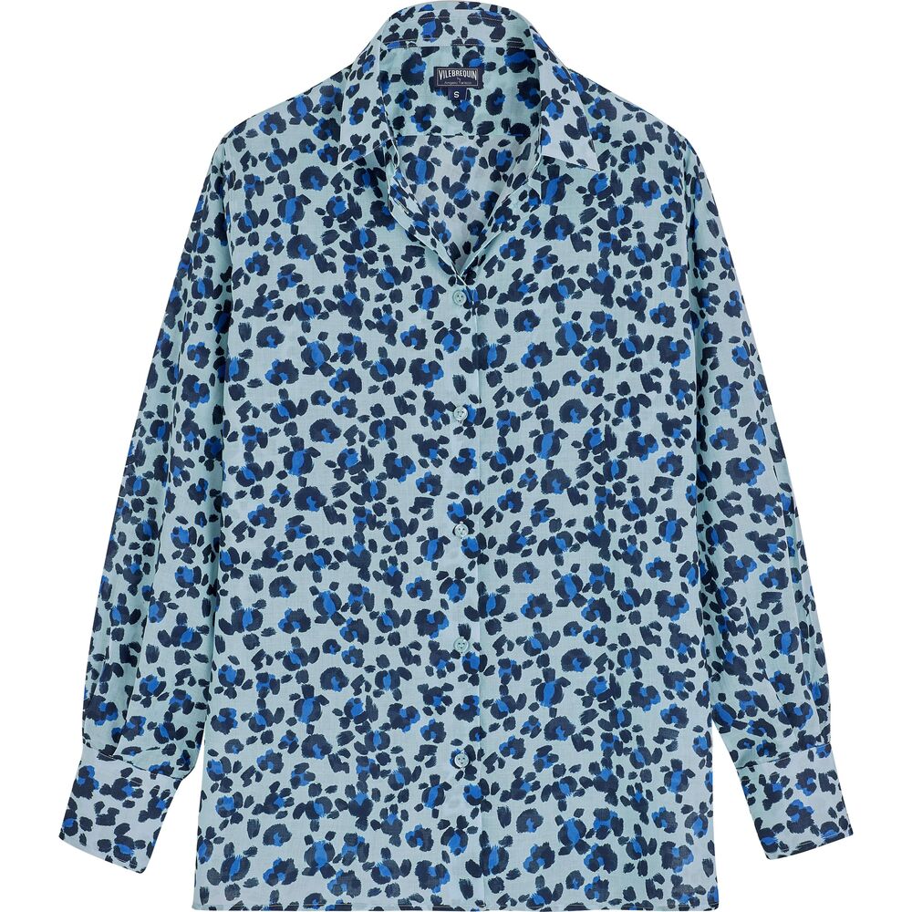 Organic Cotton Veil Shirt Turtles Leopard- Vilebrequin x Angelo Tarlazzi