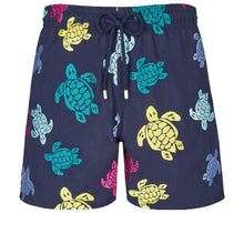 Load image into Gallery viewer, Swim Shorts Embroidered Ronde Tortues Multicolores - Limited Edition
