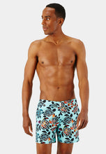 Load image into Gallery viewer, Flat Belt Stretch Swim Shorts Screen Turtles
