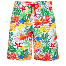 Load image into Gallery viewer, Long Swim Shorts Fond Marins Multicolores
