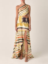 Load image into Gallery viewer, Whitney Dress Multi Hazy Stripe
