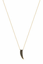 Load image into Gallery viewer, 18k yellow gold pendant with black diamonds
