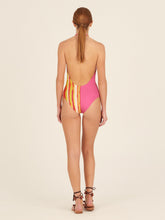 Load image into Gallery viewer, Fossano One Piece Fuchsia Lime Stripes
