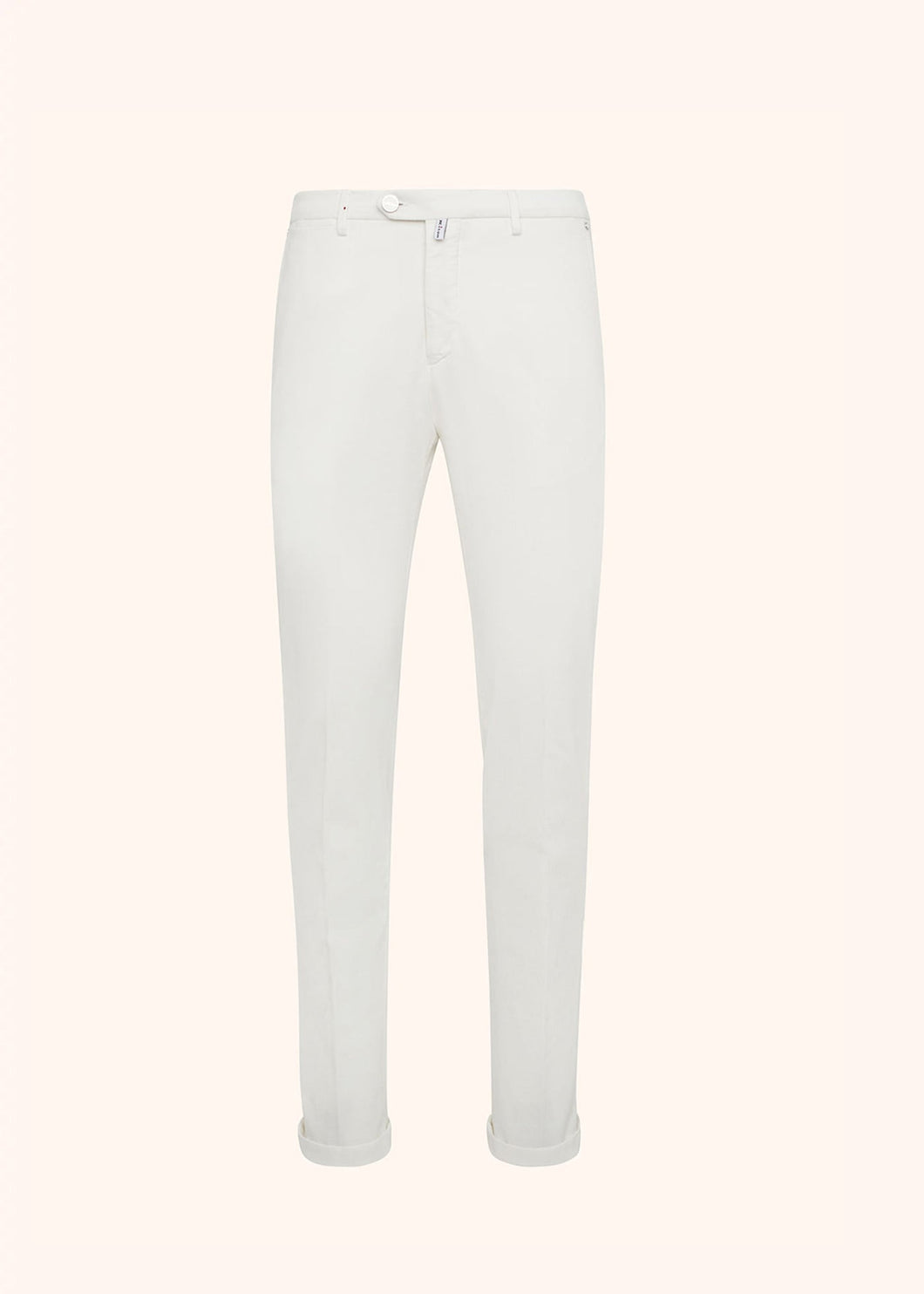Kiton ivory trousers for man, made of cotton