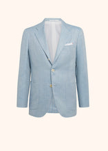 Load image into Gallery viewer, Kiton sky blue single-breasted jacket for man, made of virgin wool
