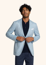 Load image into Gallery viewer, Kiton sky blue single-breasted jacket for man, made of virgin wool - 2
