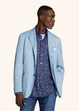 Load image into Gallery viewer, Kiton sky blue single-breasted jacket for man, made of cashmere - 2
