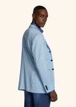 Load image into Gallery viewer, Kiton sky blue single-breasted jacket for man, made of cashmere - 3

