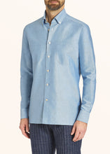 Load image into Gallery viewer, Kiton blue heavenly shirt for man, made of cotton - 2
