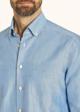 Load image into Gallery viewer, Kiton blue heavenly shirt for man, made of cotton - 4
