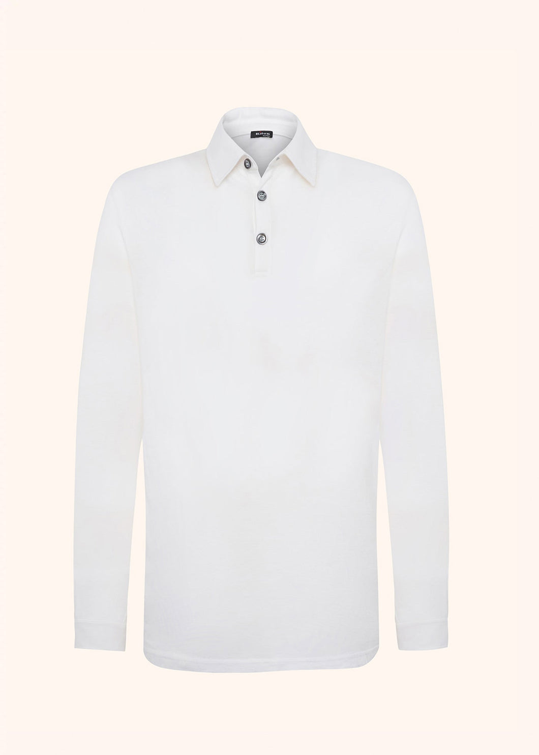 Kiton white jersey poloshirt for man, in cotton 1