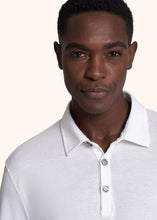 Load image into Gallery viewer, Kiton white jersey poloshirt for man, in cotton 4
