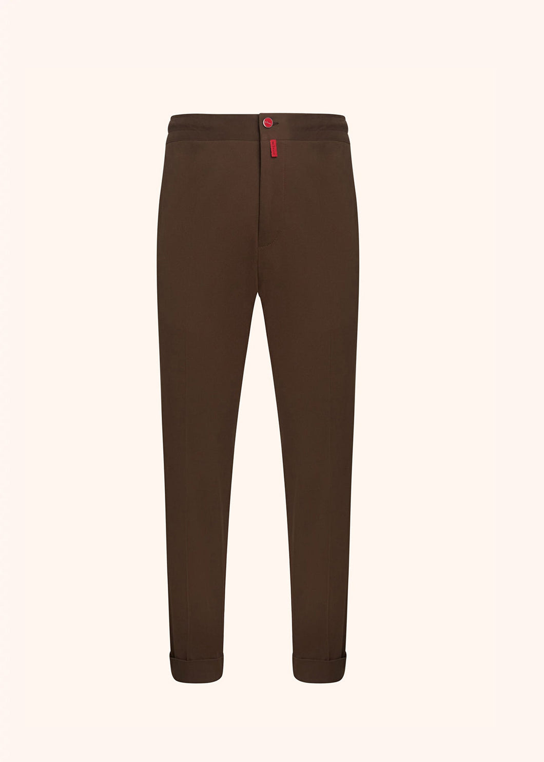 Kiton brown trousers for man, made of cotton