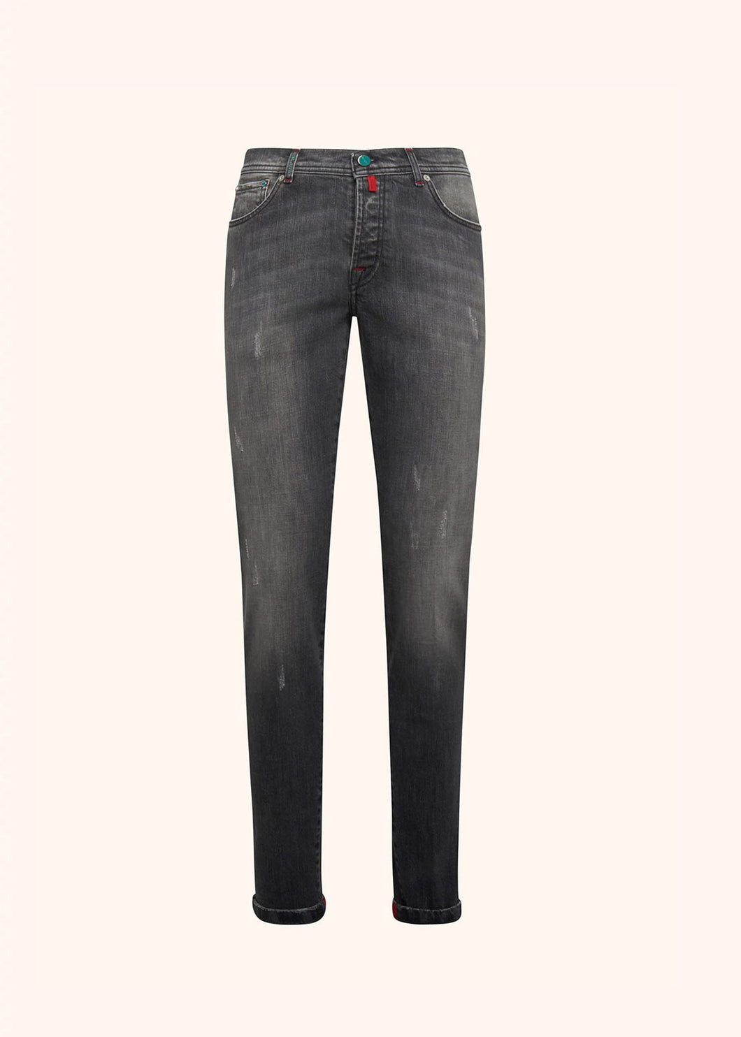 Kiton black trousers for man, made of cotton