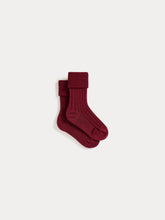 Load image into Gallery viewer, Thorild Ribbed Socks plum
