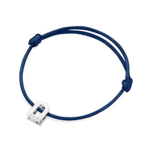 Load image into Gallery viewer, L&#39;Arc Voyage Charm PM, 18k White Gold on Silk Cord Bracelet - DAVIDOR
