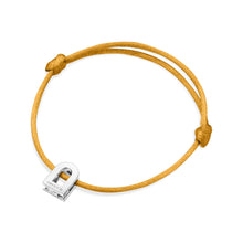 Load image into Gallery viewer, L&#39;Arc Voyage Charm PM, 18k White Gold on Silk Cord Bracelet - DAVIDOR
