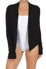 Load image into Gallery viewer, Baby Silk Blend Michi Cardigan Knitwear Marie France Van Damme Black One Size 
