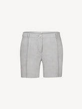 Load image into Gallery viewer, Bermuda Cannes 100% Capri light grey linen pant detail
