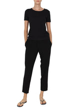 Load image into Gallery viewer, Jersey Cropped Pants Pants Marie France Van Damme Black 0
