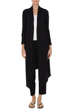 Load image into Gallery viewer, Long Silk Blend Michi Cardigan Knitwear Marie France Van Damme Black One Size 
