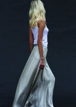 Load image into Gallery viewer, Metallic Silk Blend A Line Skirt Skirts Marie France Van Damme 
