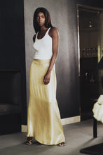 Load image into Gallery viewer, Metallic Silk Blend A Line Skirt Skirts Marie France Van Damme 
