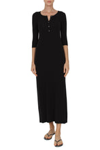 Load image into Gallery viewer, Ribbed Tunisien Dress Dresses Marie France Van Damme 0 Black
