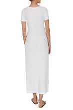 Load image into Gallery viewer, White Crew Neck Short Sleeve Dress Marie France Van Damme 
